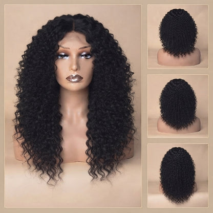 13X4 Frontal Lace Deep Wave Wig Natural Colour