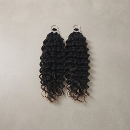 Feather Braids Boho Deep Waves