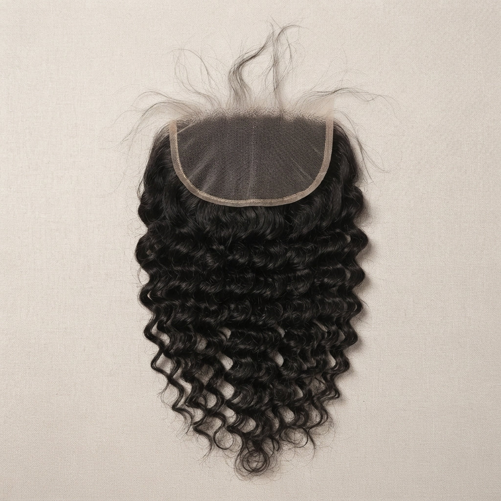 Closure 4X4 Jerry Curl Naturl Colour