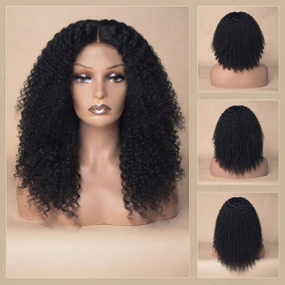 13X4 Frontal Lace Kinky Curl Wig Natural Colour
