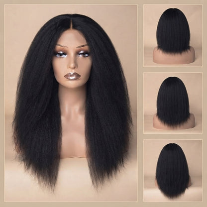 13X4 Frontal Lace Kinky Straight Wig