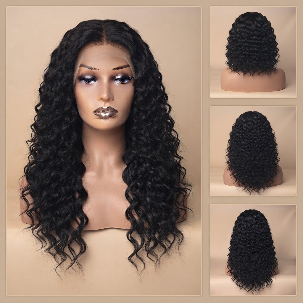 5x5 Lace Wig Water Wave Natural Colour