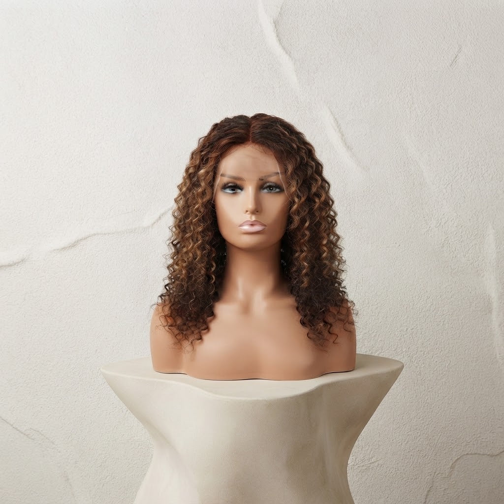 13X4 Frontal Lace Jerry Curl Wig 16"