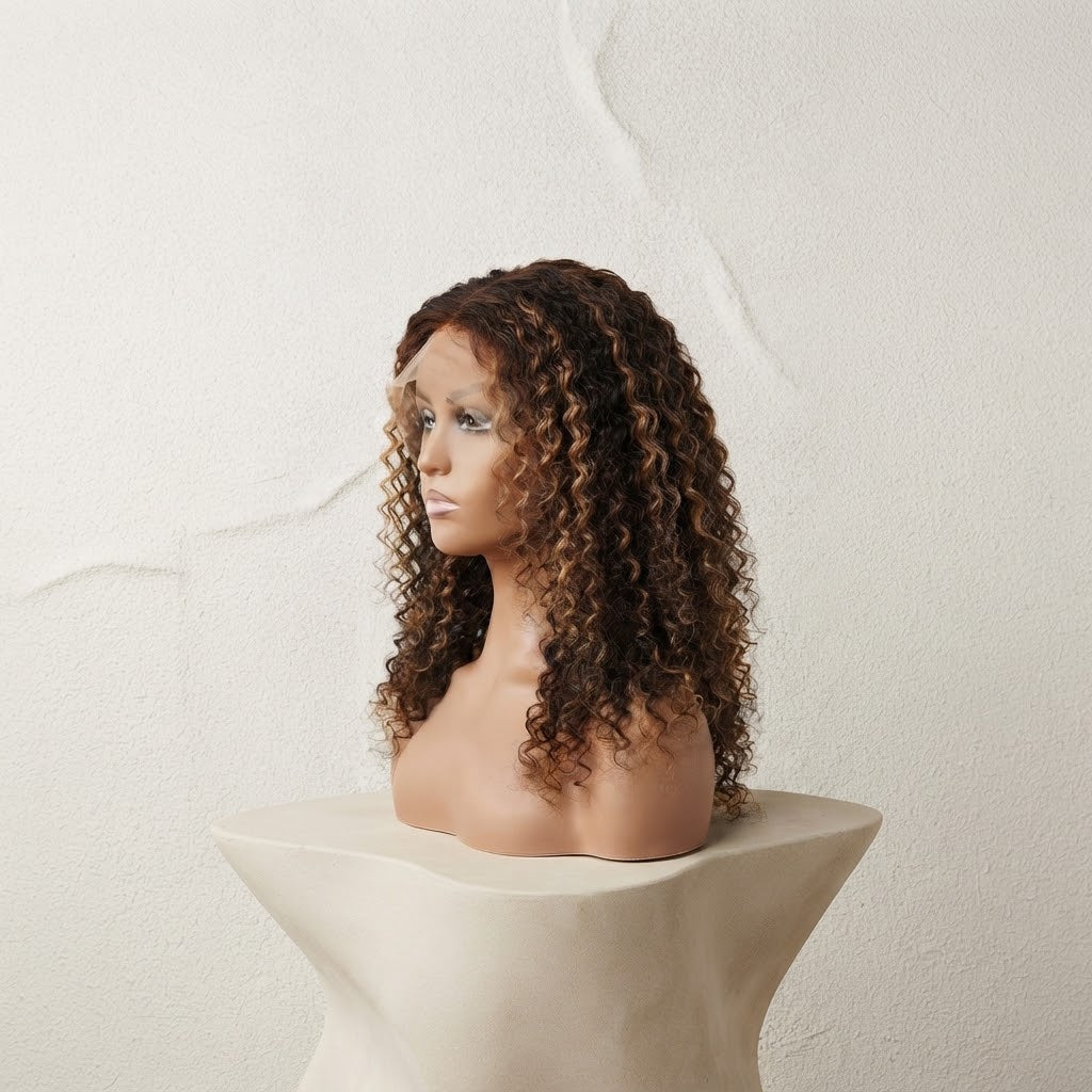 13X4 Frontal Lace Jerry Curl Wig 16"