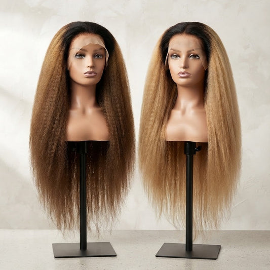 13X4 Frontal Lace Kinky Straight Wig 28"